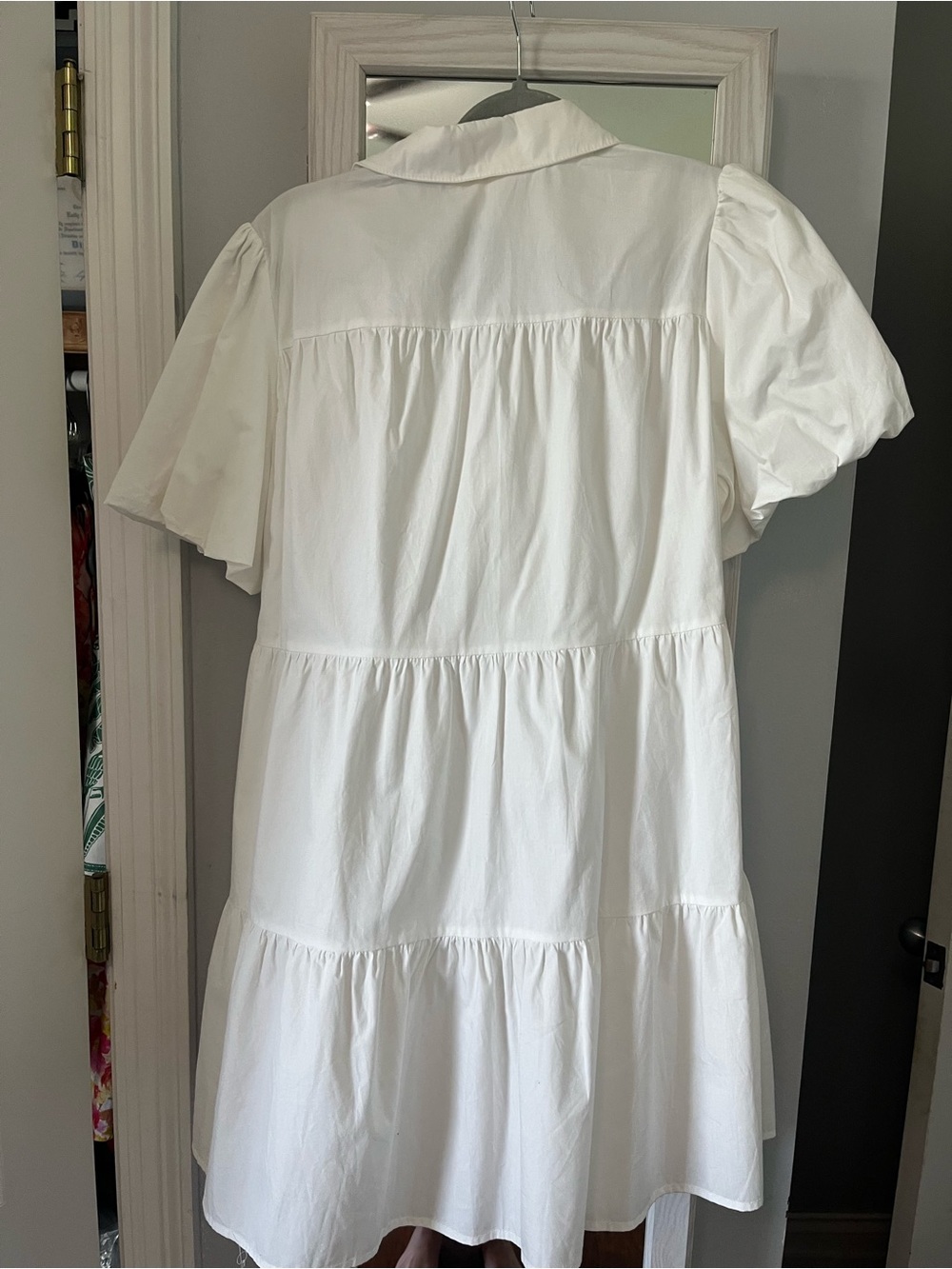 Peach Love California White Dress with Sequin Footballs - Picture 2 of 4